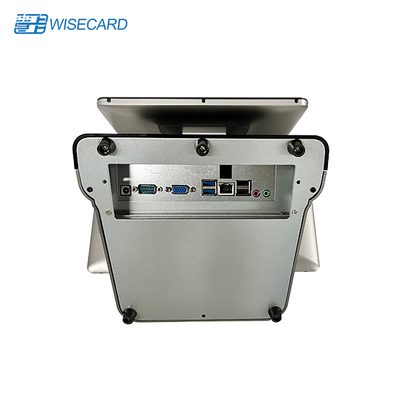 2022 Wisecard WCT-C1 Fintech Cash Register Dual Touch Screen OEM Printer Build in POS Point of Sale All in One Pos System