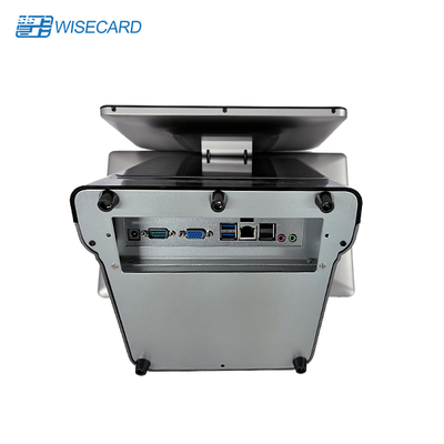 2022 Wisecard WCT-C1 Fintech Cash Register Dual Touch Screen OEM Printer Build in POS Point of Sale All in One Pos System